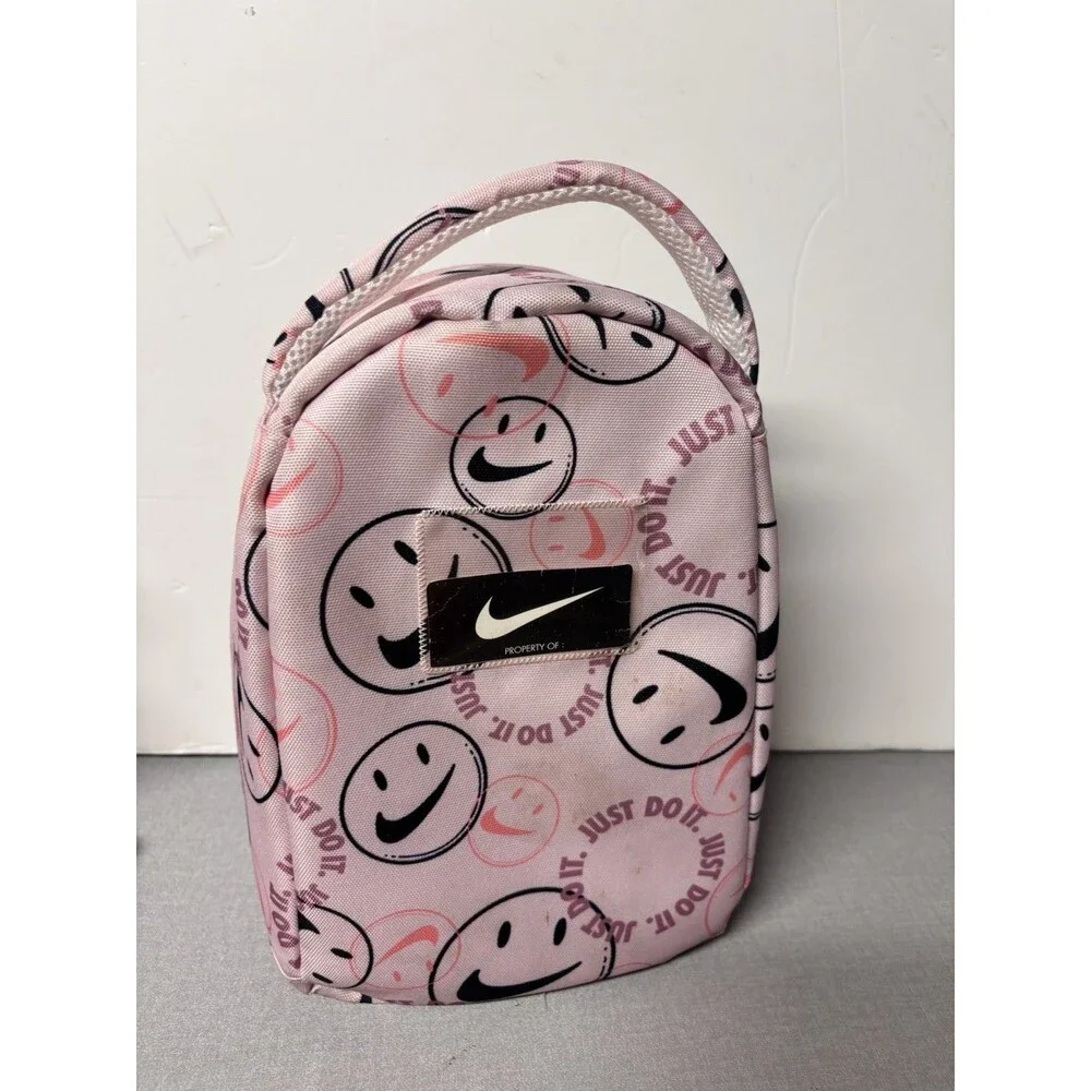Nike Brasilia Just Do It Fuel Pack Lunch Bag Box Tote White Splatter Swoosh